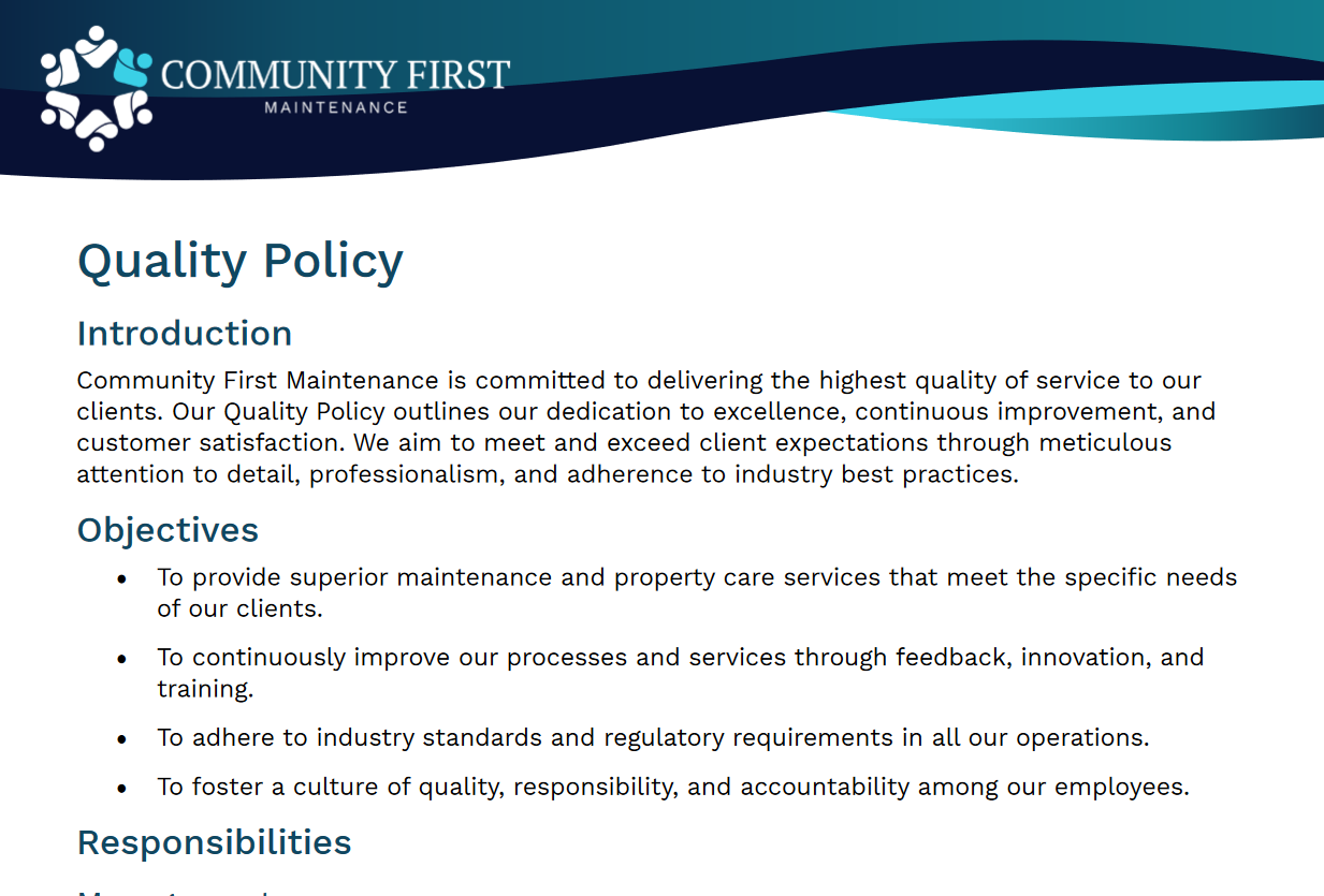 Quality Policy